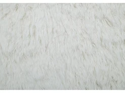 Discount Alfombra de lana natural tejida a mano 140x190 cm Fluffy Blanco