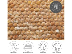 Alfombra de lana reversible tejida a mano 170x240 cm Alpen Terracota Discount