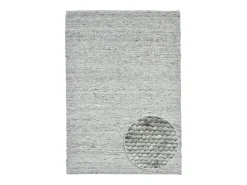 Alfombra De Salón-Alfombra de lana reversible tejida a mano 120x180 cm Gris natural Alpen Beige