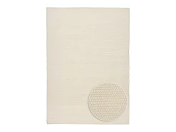 Best Alfombra de lana reversible tejida a mano 120x180 cm Lana Blanca Alpen Crema