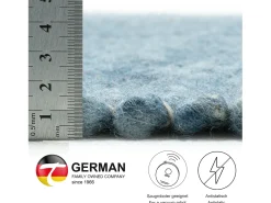 Alfombra De Salón-Alfombra de lana reversible tejida a mano 170x240 cm Alpen Azul