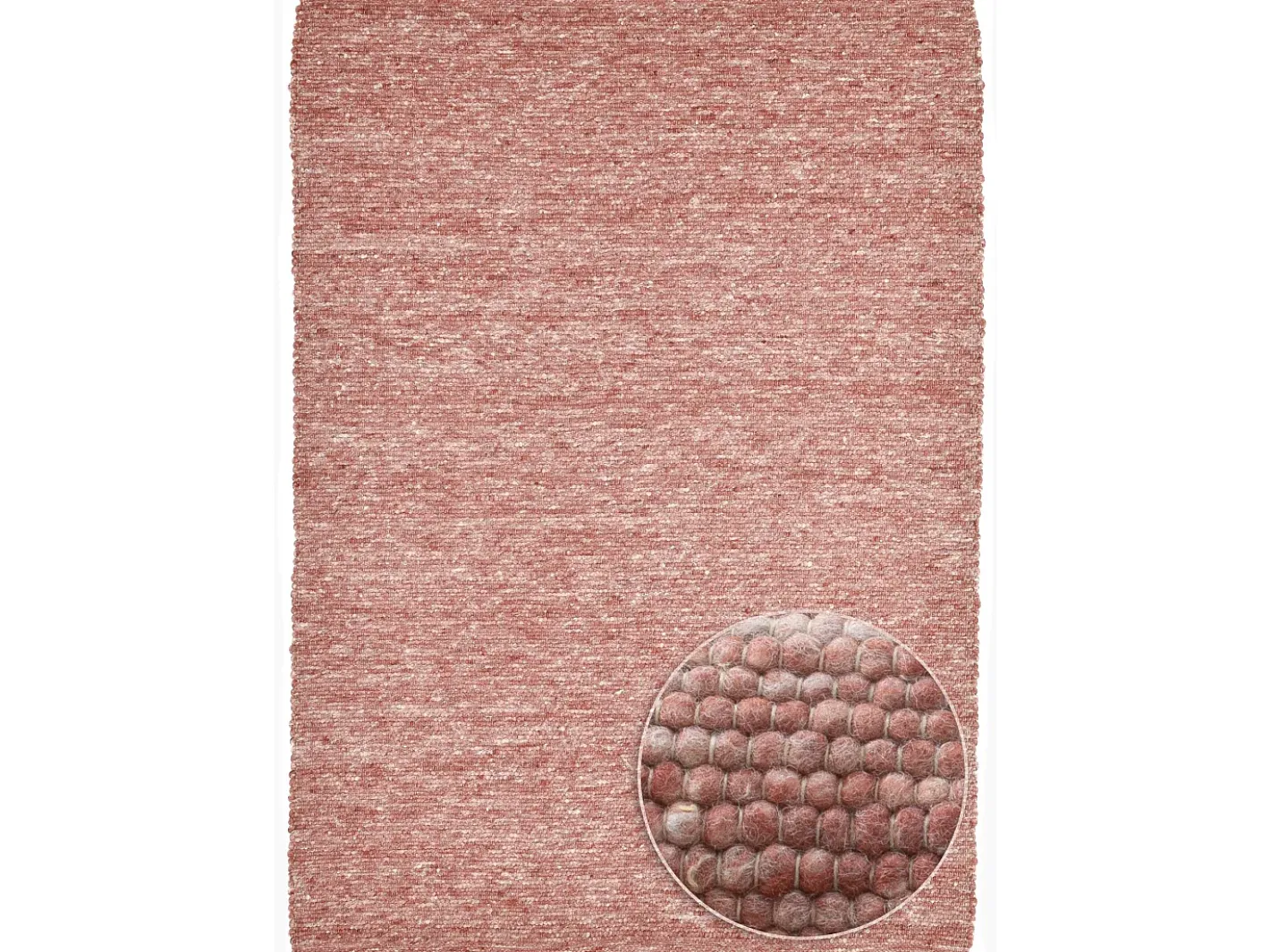 Alfombra De Salón-Alfombra de lana reversible tejida a mano 70x140 cm Alpen Rojo