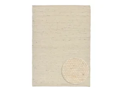 Sale Alfombra de lana reversible tejida a mano 40x60 cm Naturaleza Alpen Color natural claro