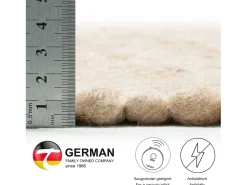 Discount Alfombra de lana reversible tejida a mano 70x140 cm Beige oscuro Alpen Naranja claro