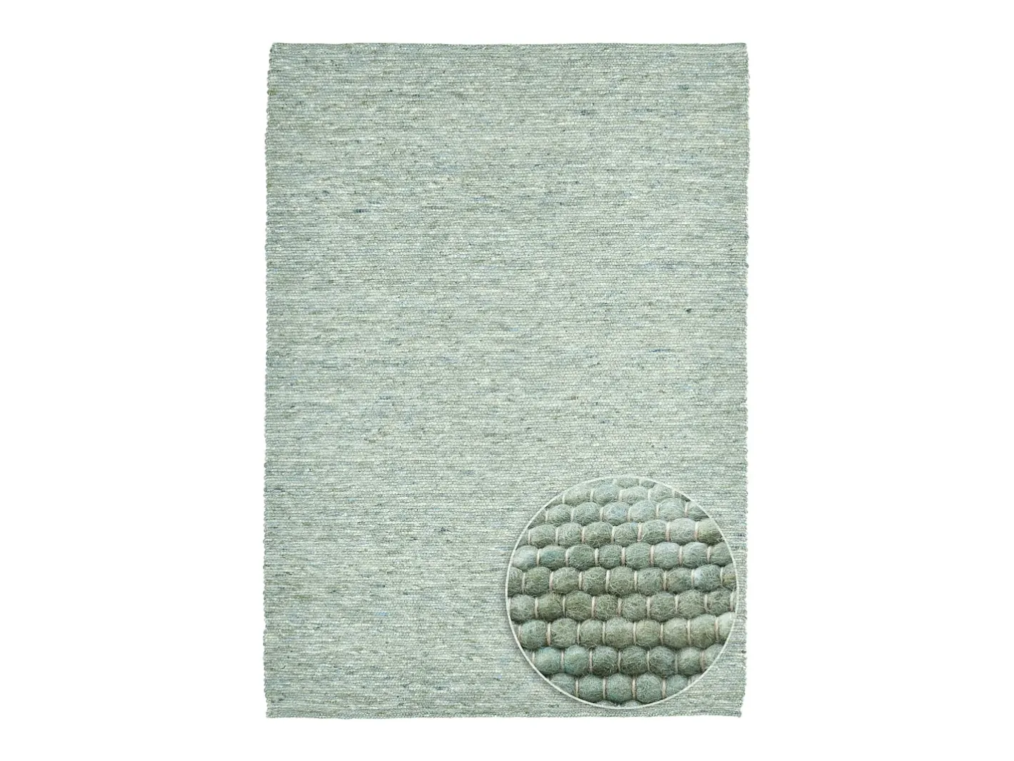 Alfombra de lana reversible tejida a mano 190x250 cm Alpen Verde