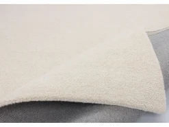 Outlet Alfombra de lana tejida a mano al estilo bereber 90x160 cm Lana Blanca Royal Berber Crema