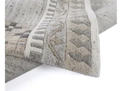 Discount Alfombra de lana tejida a mano 90x160 cm Gris natural Nakarta Beige