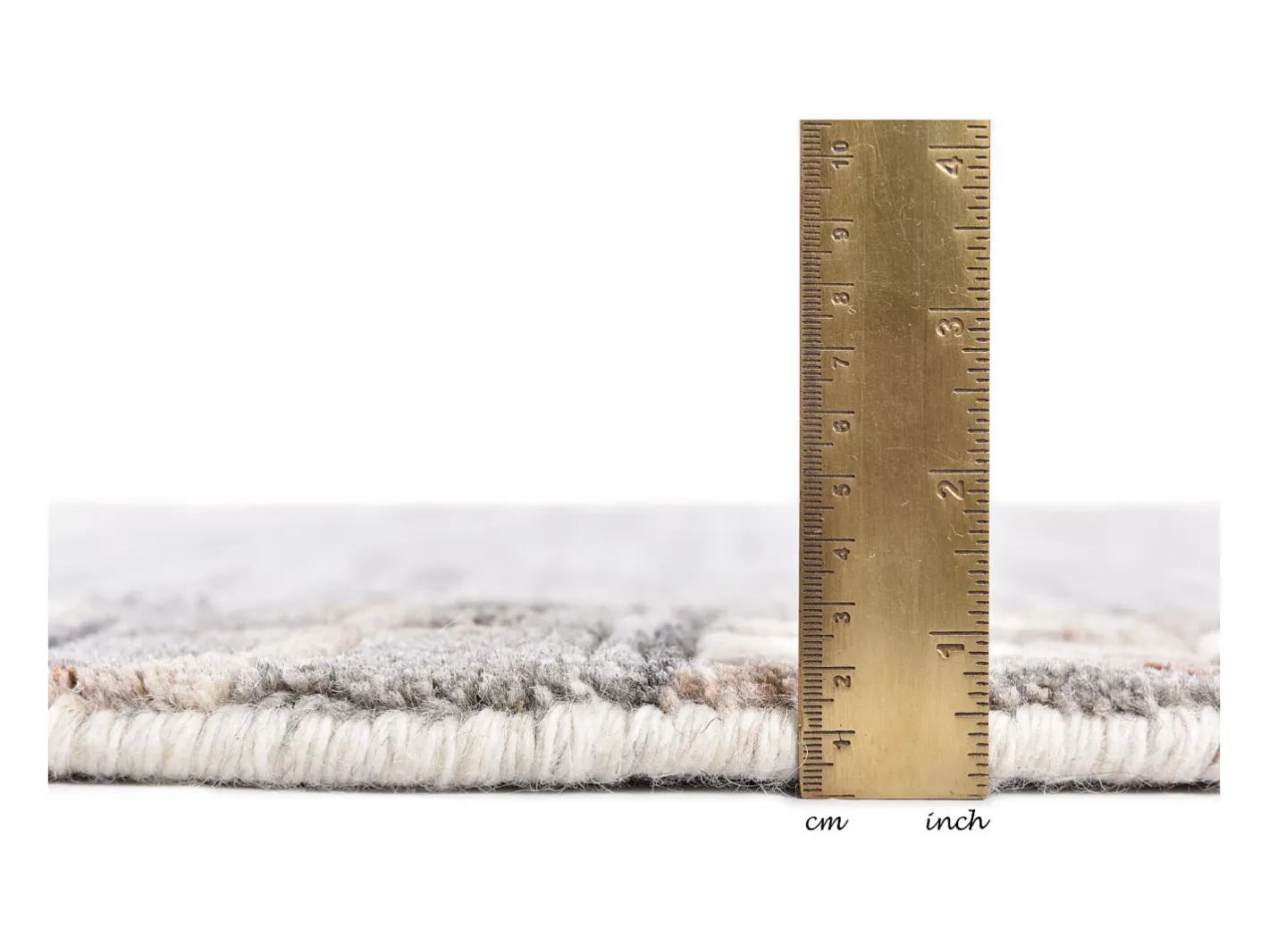 Discount Alfombra de lana tejida a mano 90x160 cm Gris natural Nakarta Beige