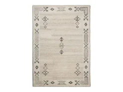Best Alfombra de lana tejida a mano al estilo bereber 70x140 cm Melange Royal Berber Color natural oscuro