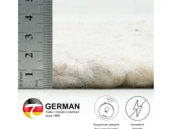 Alfombra de lana tejida a mano reversible 140x200 cm Naturaleza Alm-Glück Color natural claro Discount