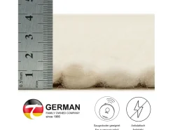 Alfombra de lana tejida a mano reversible 140x200 cm Lana Blanca Alm-Glück Crema Best