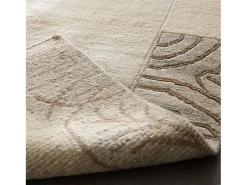Alfombra de lana tejida a mano 190x290 cm Gris natural Nakarta Beige Outlet