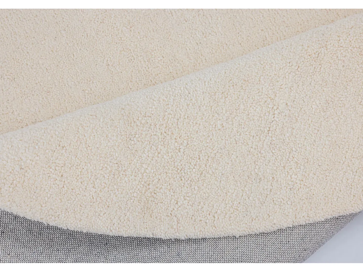 Discount Alfombra de lana tejida a mano al estilo bereber 190x190 cm Lana Blanca Royal Berber Crema