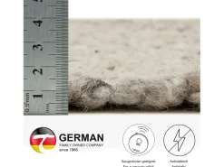Alfombra De Salón-Alfombra de lana tejida a mano reversible 190x290 cm Alm-Glück Gris