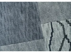 New Alfombra de lana tejida a mano en estilo patchwork 250x350 cm Antracita Domas Gris antracita