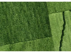 Alfombra de lana tejida a mano en estilo patchwork 90x160 cm Domas Verde Hot