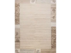 Alfombra De Salón-Alfombra de lana tejida a mano 250x350 cm Gris natural Nakarta Beige