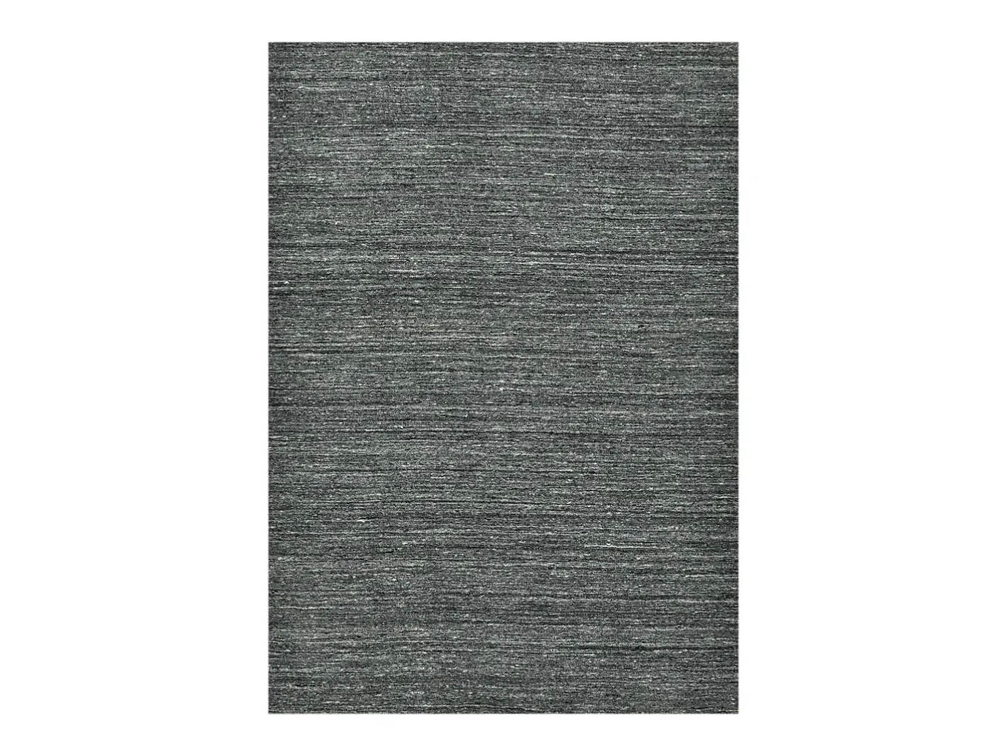 Alfombra De Salón-Alfombra de lana UNI tejida a mano 40x60 cm Antracita Pure Gris antracita