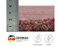 Alfombra De Salón-Alfombra de lana UNI tejida a mano 60x90 cm Pure Rojo
