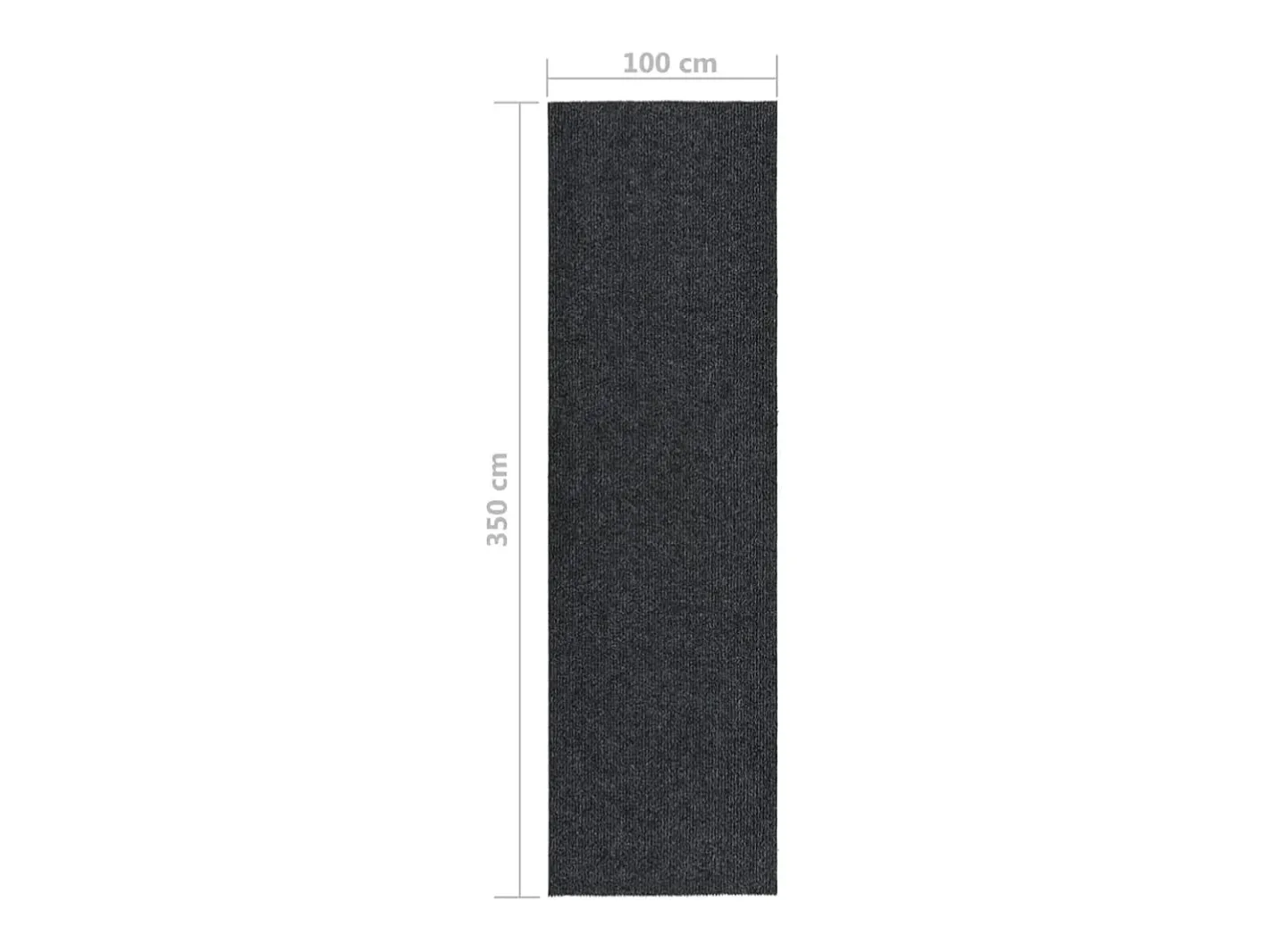 New Clicnbuy Alfombra de pasillo atrapa suciedad 100x350 cm Gris antracita