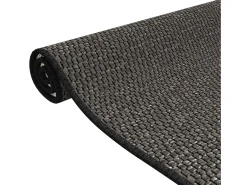 Alfombra De Cocina-Alfombra de pasillo con aspecto de sisal color antracita 50x150 cm Gris