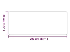 Clicnbuy Alfombra de pasillo con aspecto de sisal color arena 80x200 cm Marru00f3n