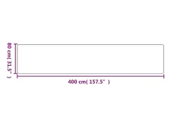 Clicnbuy Alfombra de pasillo con aspecto de sisal gris taupe 80x400 cm Topo Clearance