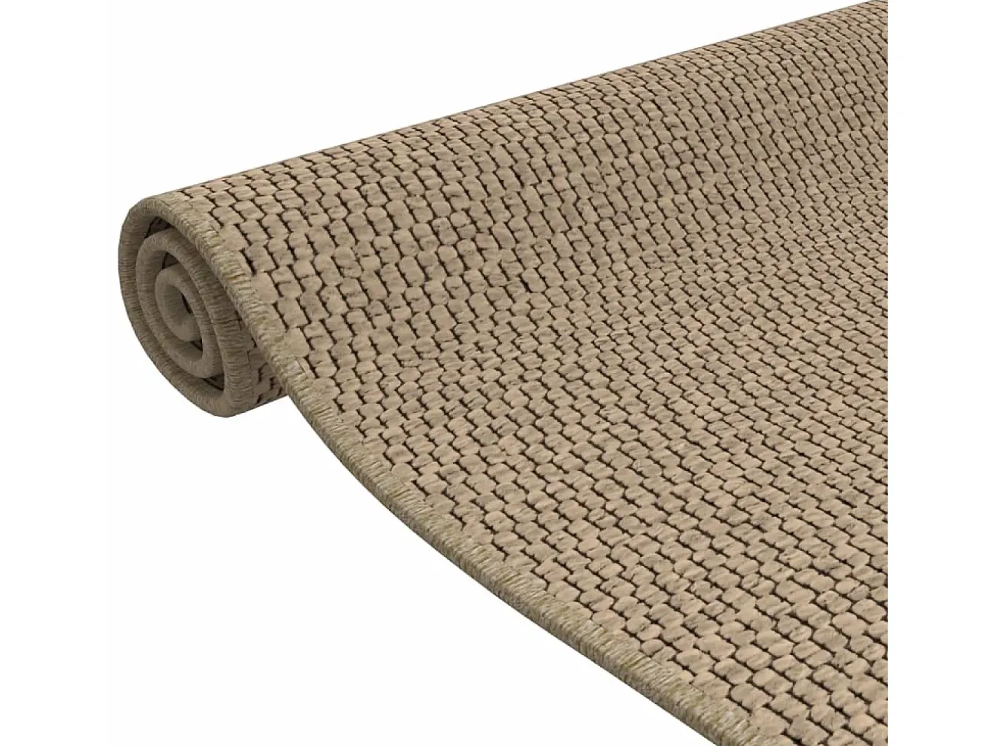 Alfombra De Pasillo-Alfombra de pasillo con aspecto de sisal color arena 50x100 cm ES757691 Marru00f3n