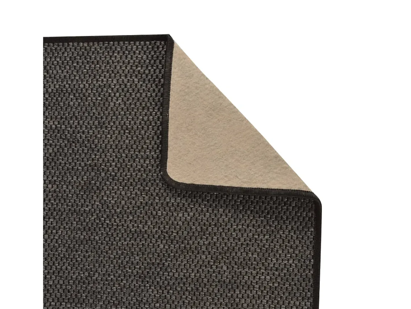 Alfombra De Pasillo-Alfombra de pasillo con aspecto sisal 80x400 cm ES995367 Gris antracita
