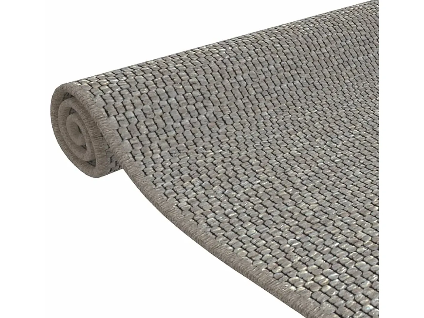 Alfombra De Pasillo-Alfombra de pasillo con aspecto de sisal plateada 50x100 cm ES313404 Plateado