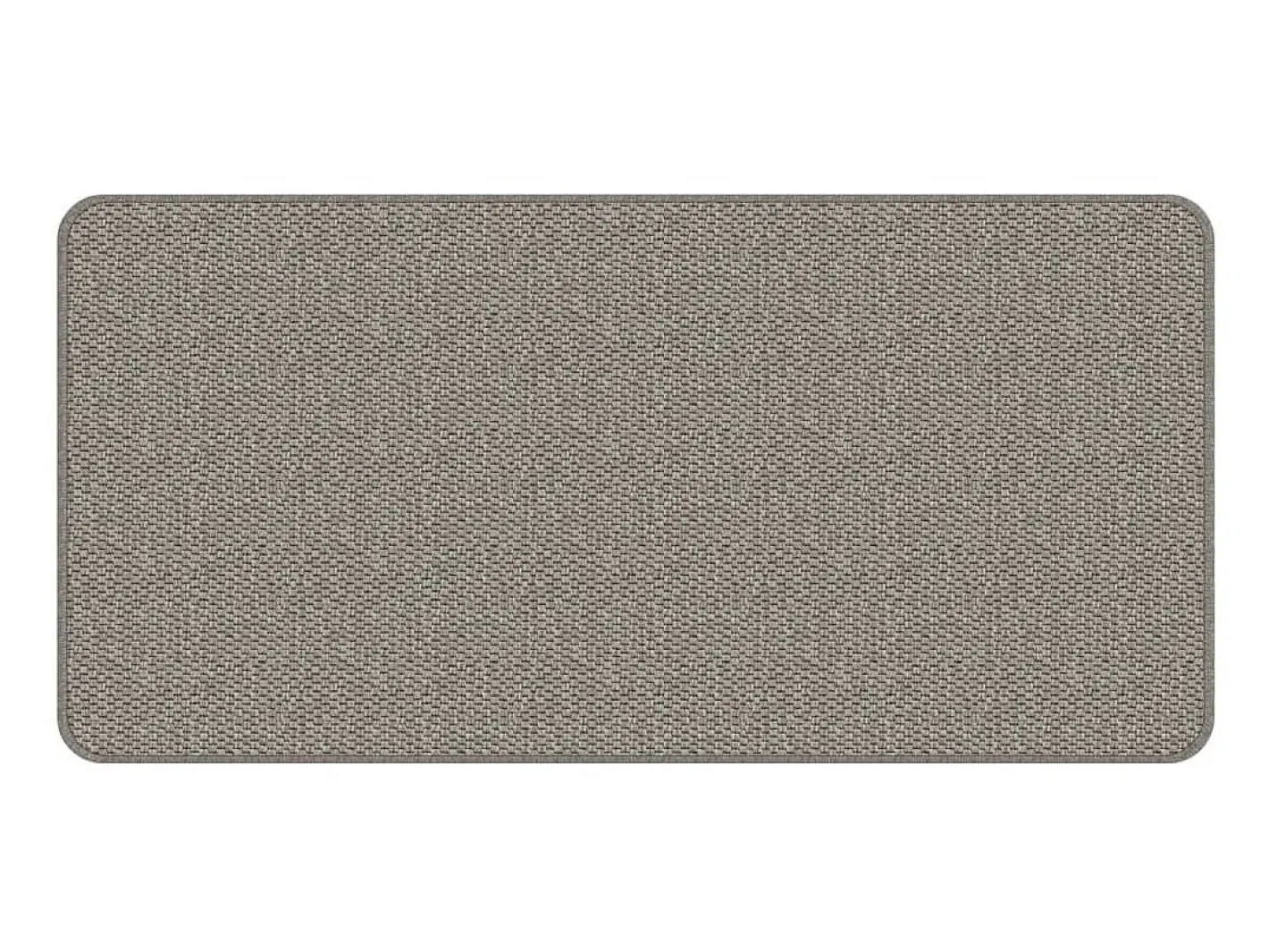 Alfombra De Pasillo-Alfombra de pasillo con aspecto de sisal plateada 50x100 cm ES313404 Plateado