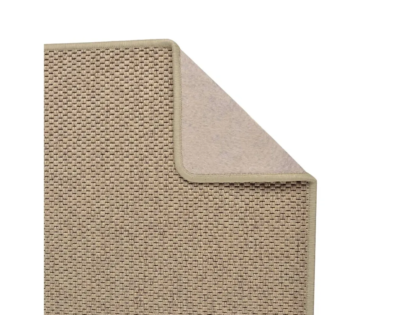Alfombra de pasillo con aspecto de sisal color arena 80x250 cm ES511264 Marru00f3n