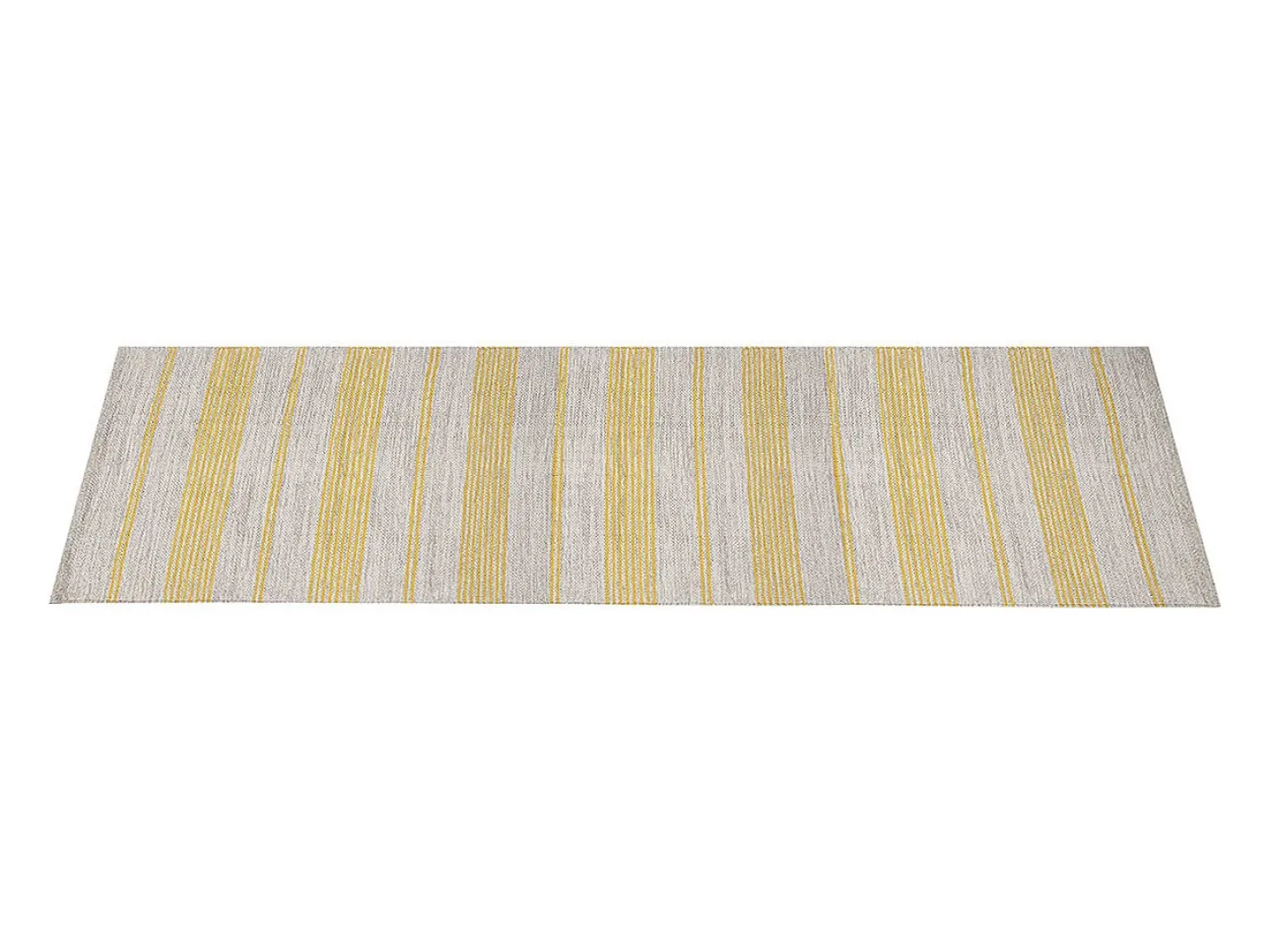 Miliboo Alfombra de pasillo de algodón y beige 60 x 200 cm CABOURG Amarillo