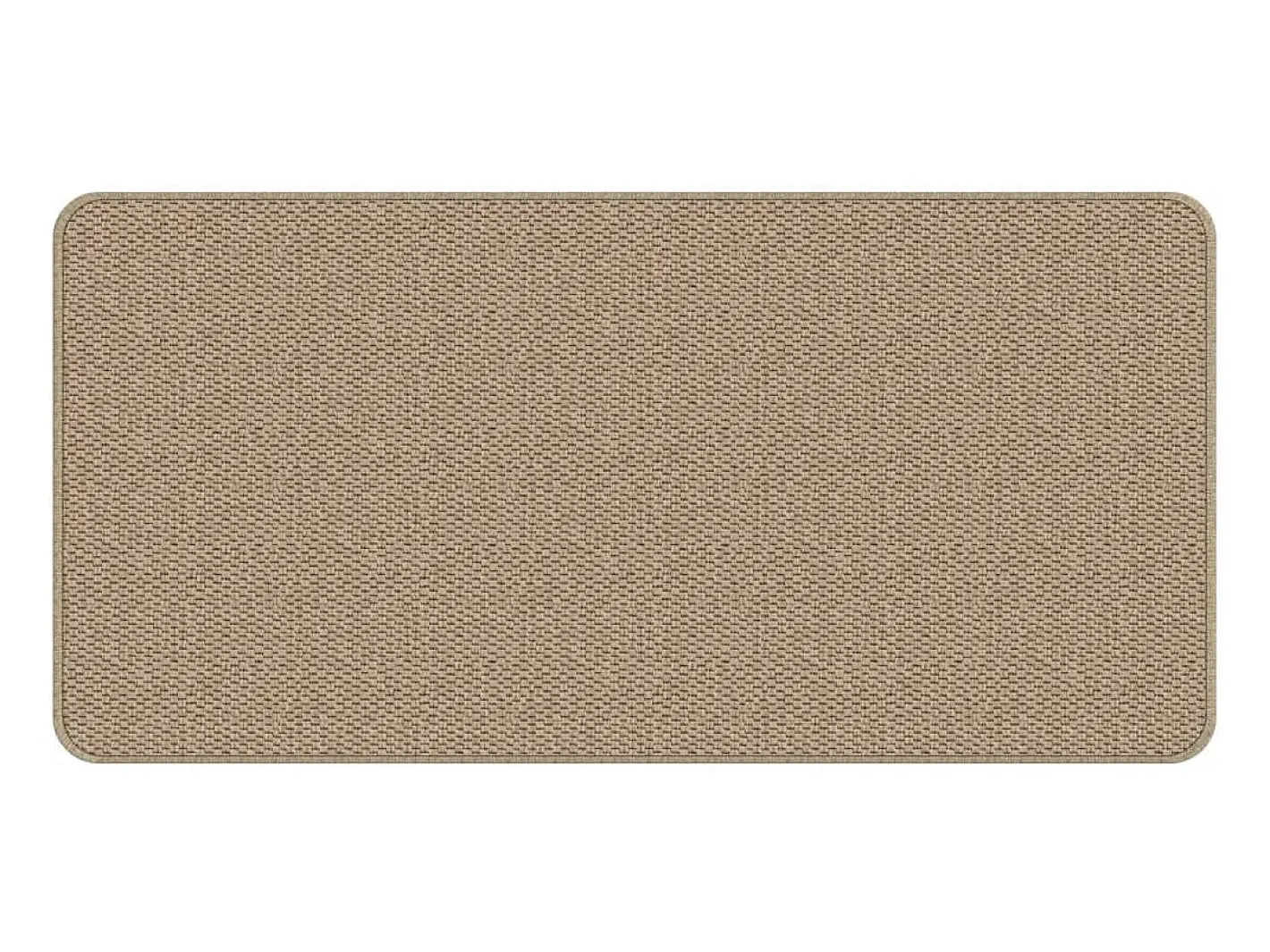 Alfombra de pasillo efecto sisal arena 50x100 cm Marru00f3n Online