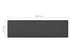 Clicnbuy Alfombra De Pasillo-Alfombra de pasillo 80x300 cm Gris antracita
