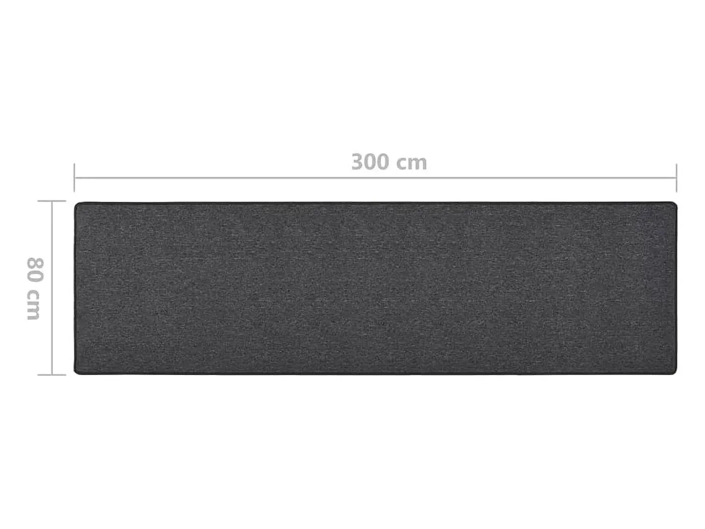Clicnbuy Alfombra De Pasillo-Alfombra de pasillo 80x300 cm Gris antracita