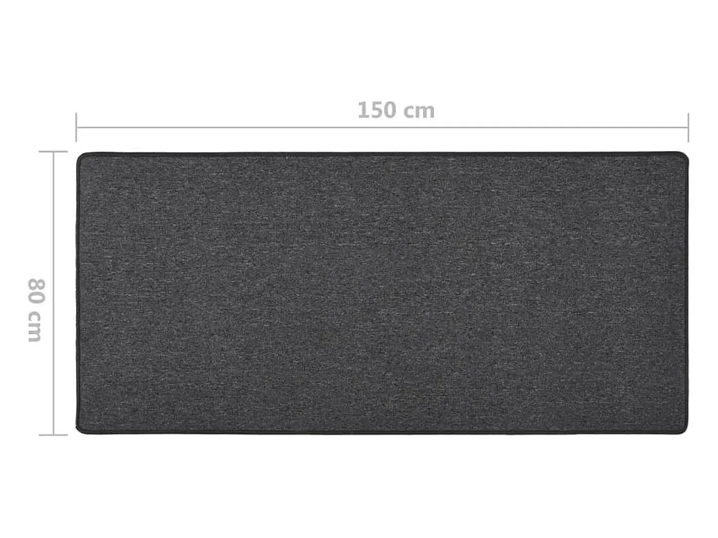 Clicnbuy Alfombra de pasillo 80x150 cm Gris antracita