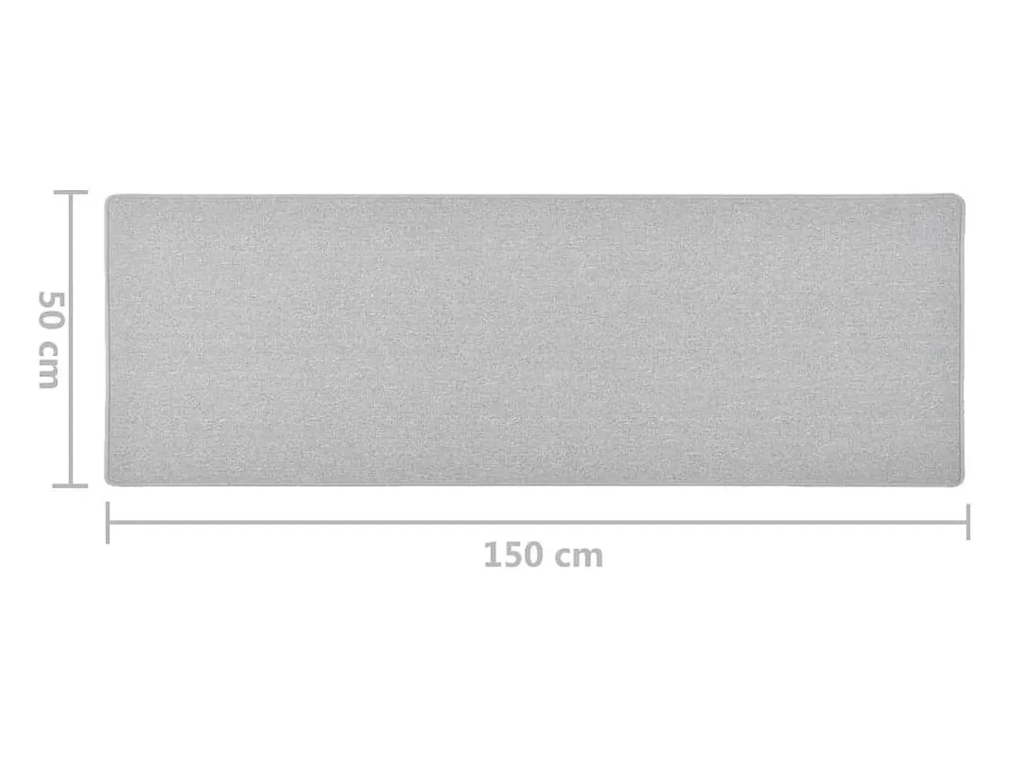 Clicnbuy Alfombra de pasillo claro 50x150 cm Gris