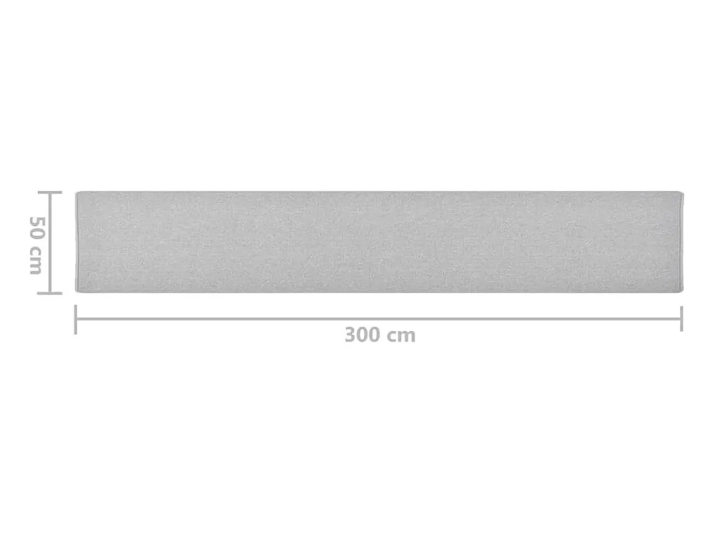 Clicnbuy Alfombra De Pasillo-Alfombra de pasillo claro 50x300 cm Gris