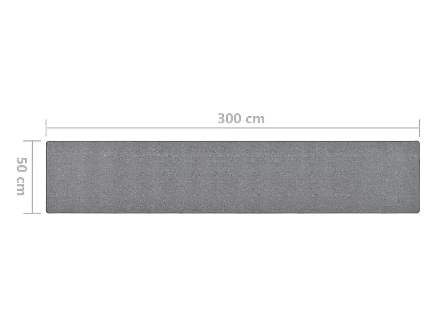 New Clicnbuy Alfombra de pasillo oscuro 50x300 cm Gris