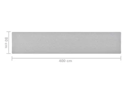 Clearance Alfombra de pasillo claro 80x400 cm Gris