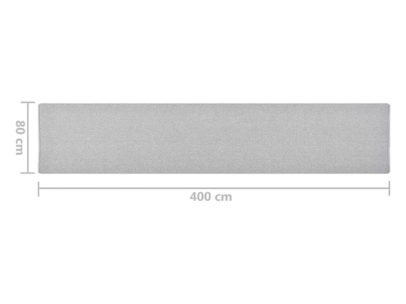 Clearance Alfombra de pasillo claro 80x400 cm Gris