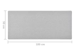New Clicnbuy Alfombra de pasillo claro 50x100 cm Gris