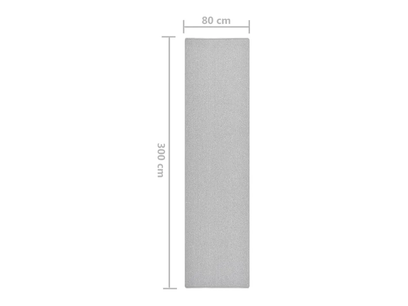 Alfombra de pasillo claro 80x300 cm Gris Online