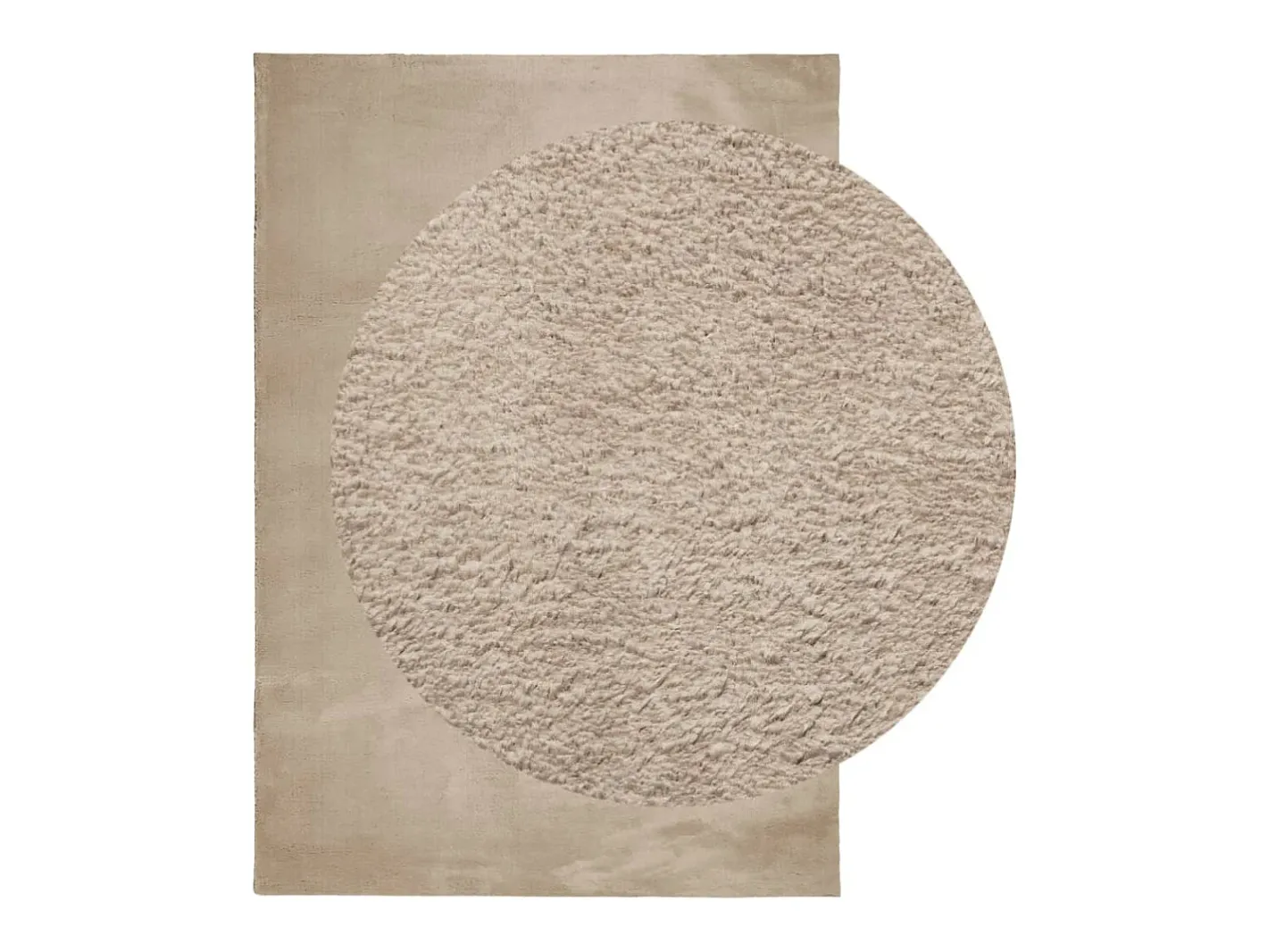 Alfombra De Cocina-Alfombra de pelo corto HUARTE suave y lavable, color arena, 140x200 cm Marru00f3n