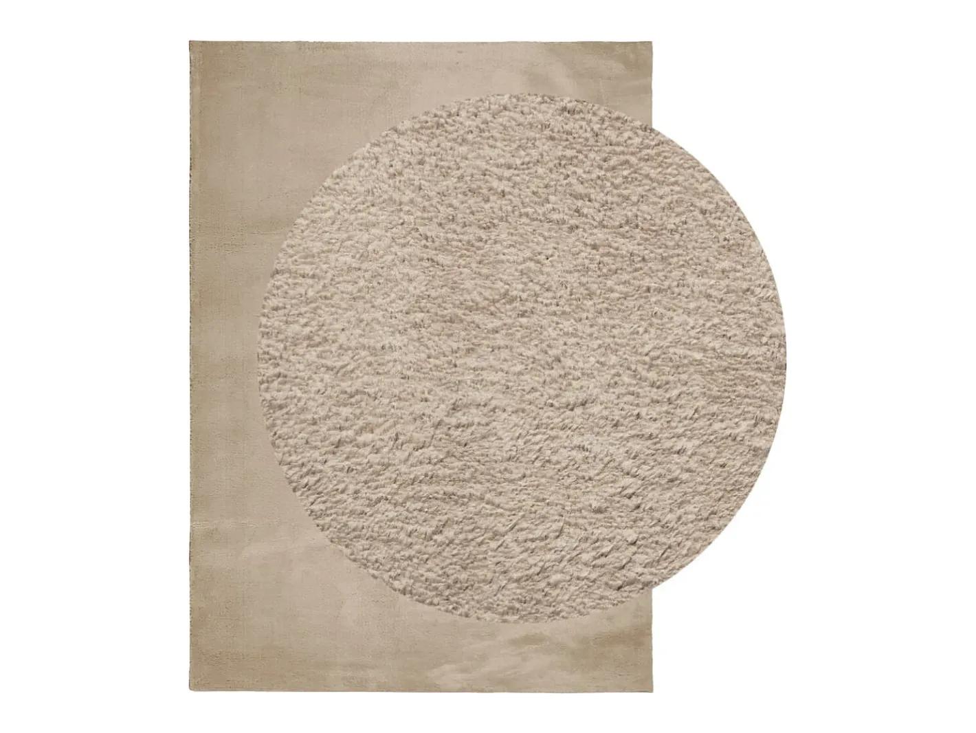 Clearance Alfombra de pelo corto HUARTE suave y lavable, color arena, 200x280 cm Marru00f3n