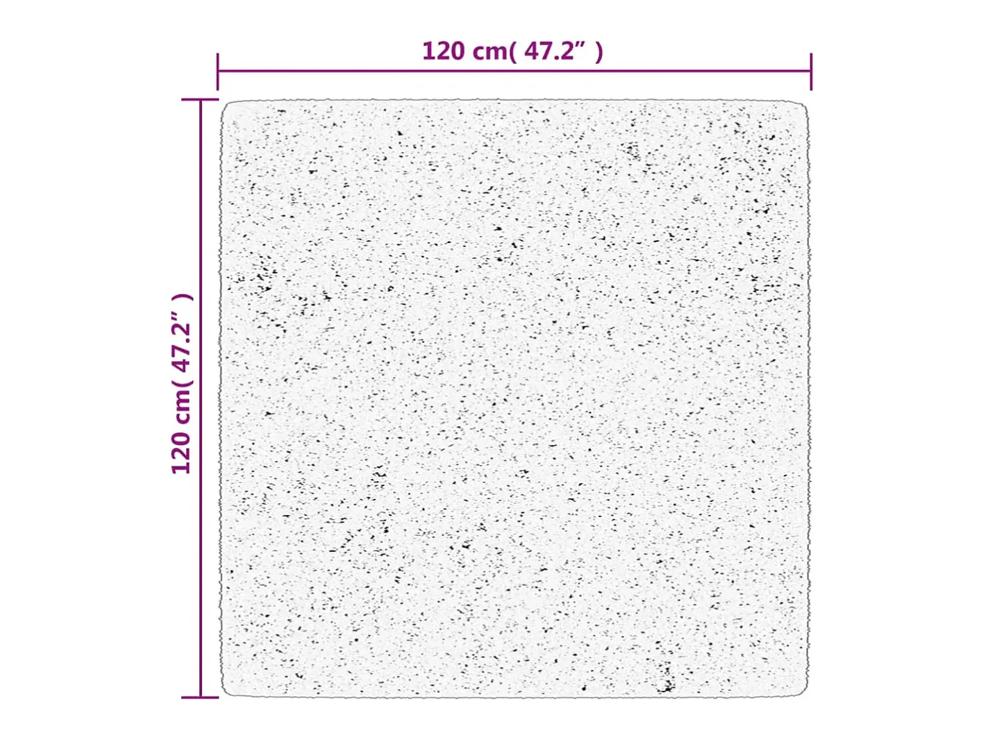 Hot Alfombra de pelo corto HUARTE suave y lavable, color arena, 120x120 cm Marru00f3n