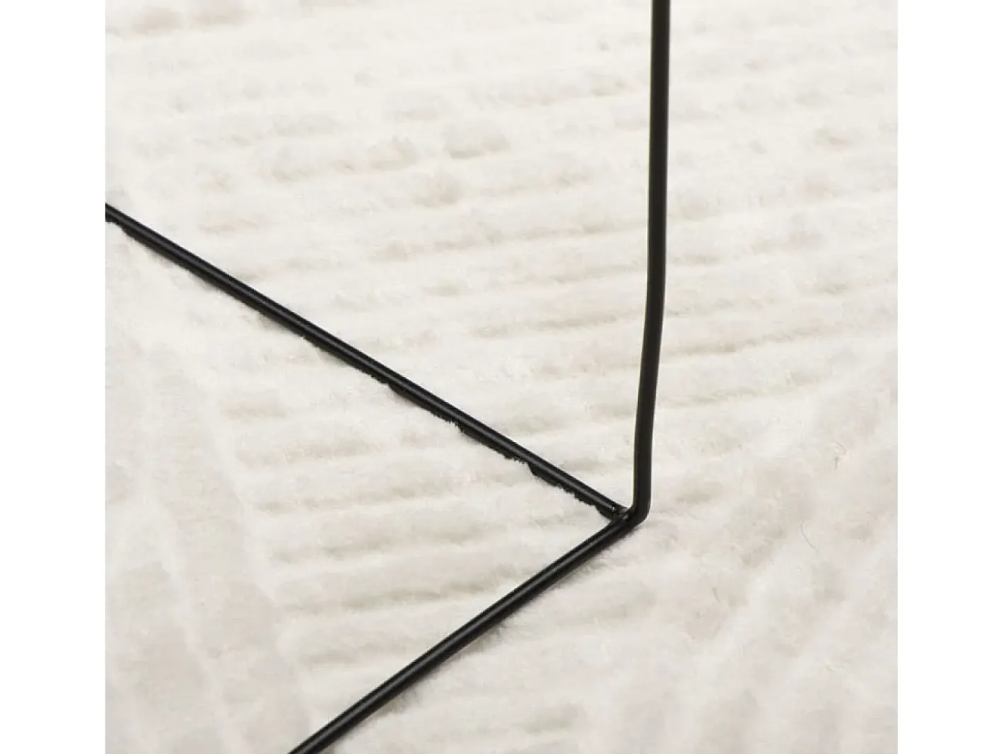 Alfombra De Cocina|Alfombra Redonda-Alfombra de pelo corto IZA, estilo escandinavo, color crema, Ø 100 cm Blanco