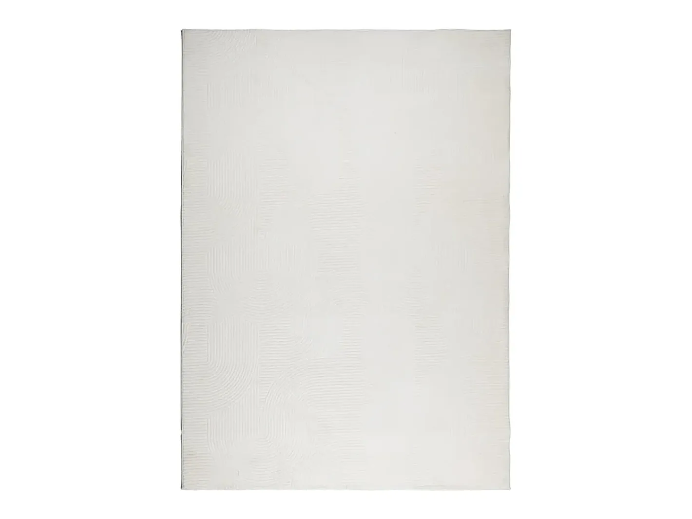 Alfombra de pelo corto IZA, estilo escandinavo, color crema, 200x280 cm Blanco
