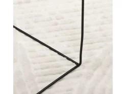 Alfombra de pelo corto IZA, estilo escandinavo, color crema, 200x280 cm Blanco